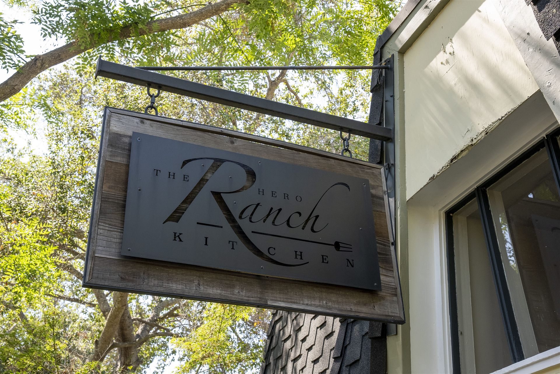 The Ranch Kitchen sign on Big Basin Way in Saratoga Village